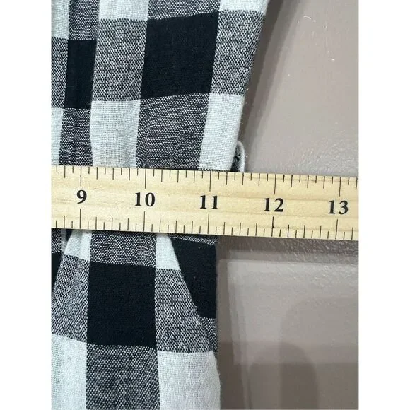 NWOT Jessakae Black & White Plaid Picnic Waist Tie Mini Dress Women's Small - Picture 10 of 13